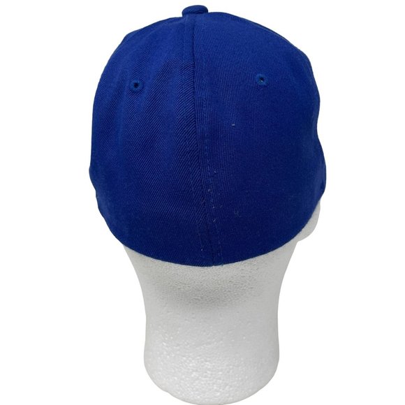 FLEXFit Family Mens Blue Cap Hat Embroidered Wool Blend Size Small-Medium - Picture 3 of 6